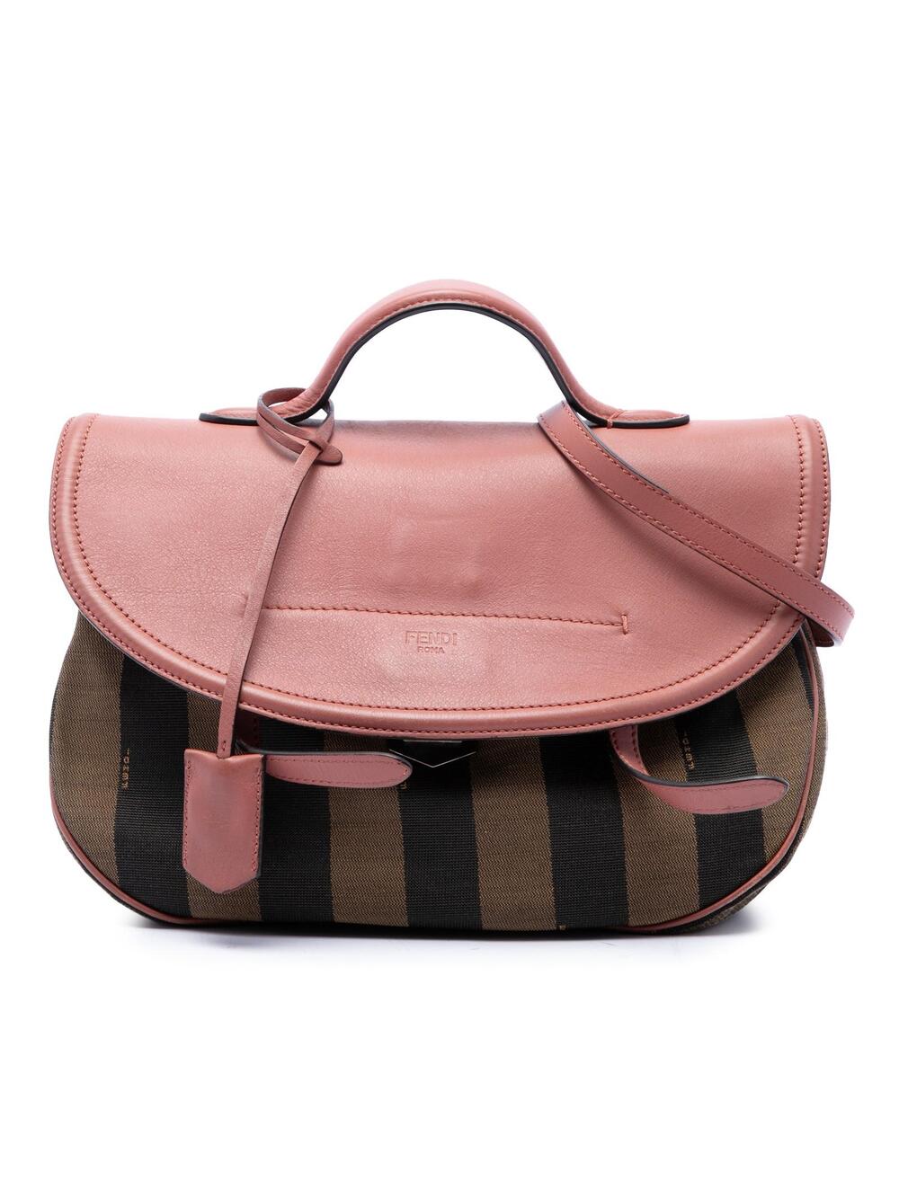 Fendi Pequin Canvas And Leather Top #374614F58B